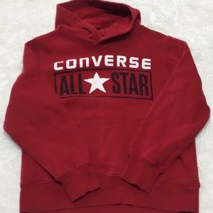 red converse hoodie
